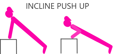 Push up challenge women - incline push up