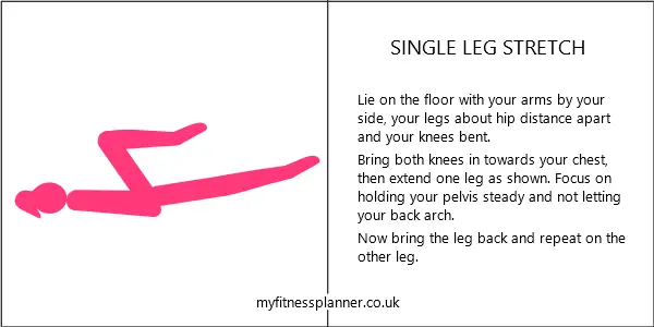 ab exercises for women over 50 - Single leg stretch