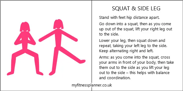 Squat and side raise