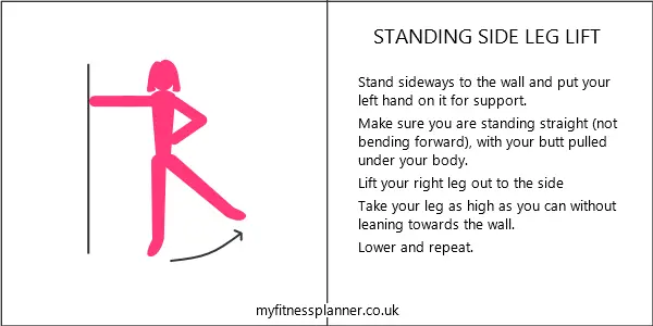 Standing side leg raise