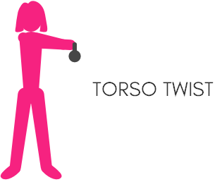 Standing oblique exercises TORSO TWIST