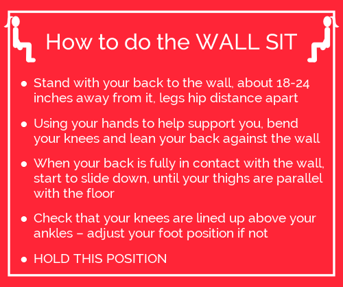 Wall sit form - how to do the wall sit correctly
