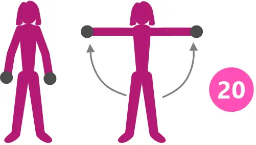 Beginner upper body workout female arm abduction