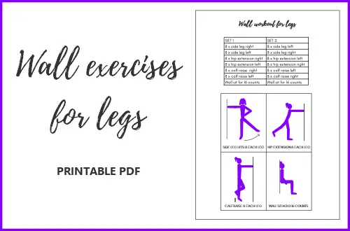 Wall exercises for legs PDF