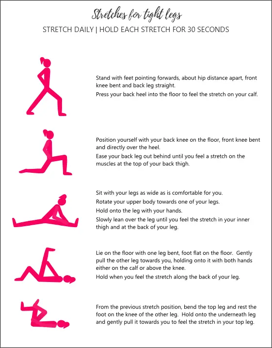 Stretches for tight leg muscles PDF