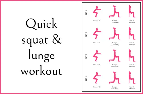 Squat and lunge workout 