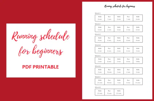 Running schedule for beginners PDF