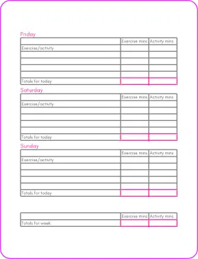 Printable workout tracker to help you stay healthy - My Fitness Planner