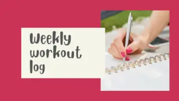 Weekly workout log