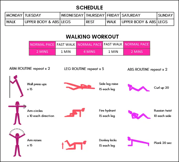 10 minutes exercise a day schedule