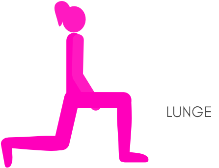 Thigh and glute challenge lunges