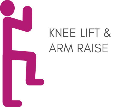 Weekly workout plan - knee lift