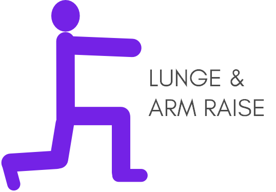 Lunge with arm raise
