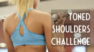 Printable 30 day workout challenge - Toned shoulders for women