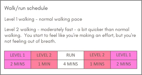 14 day workout challenge walk schedule