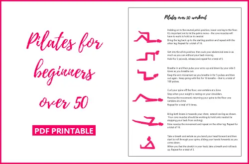 Pilates over 50 printable PDF