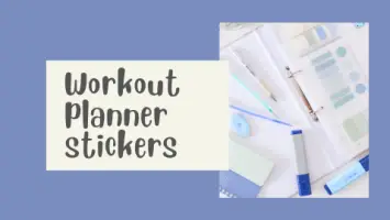 Workout planner stickers