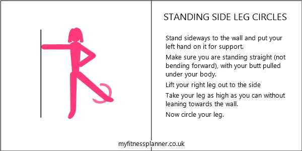 Standing side leg circles