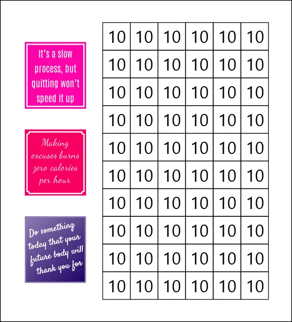 Walk for fitness printable