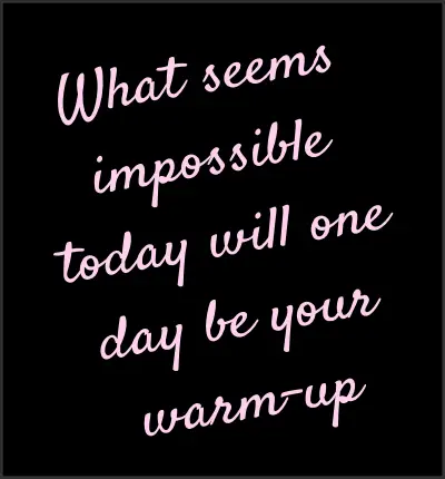 Workout quotes for women - impossible today