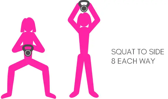 Beginner kettlebell workout PDF squat each side