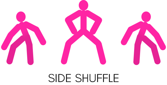 High intensity leg workout - side shuffle