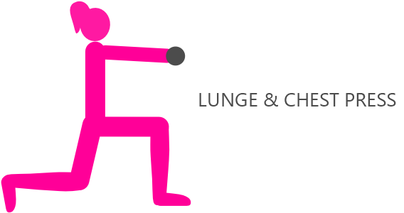 LUNGE WITH CHEST PRESS