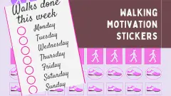 Walking motivation stickers