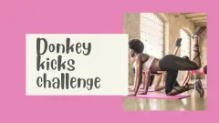 Donkey kicks challenge workout