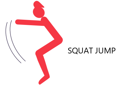 Fun cardio workout squat jump