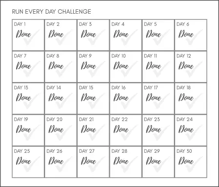 Daily run challenge