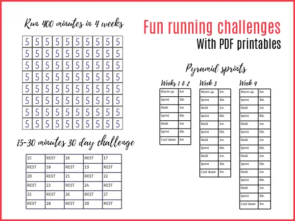 Fun running challenges PDF