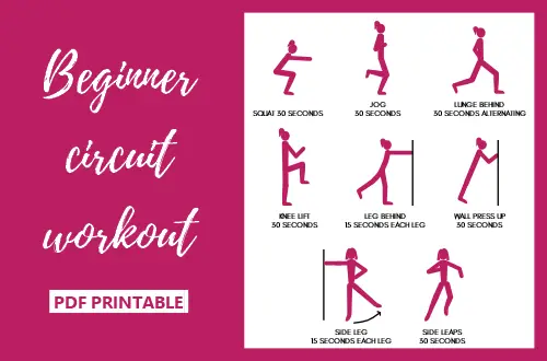 Beginner circuit workout with PDF