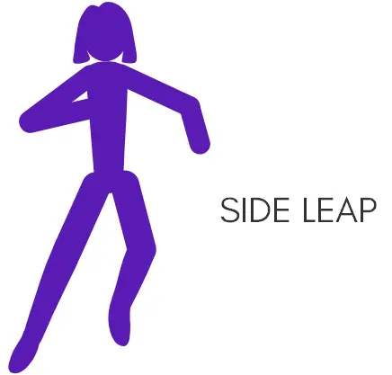 Home workout challenge side leap
