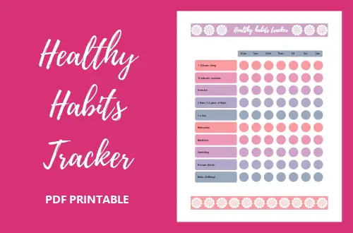 10 healthy habits PDF tracker