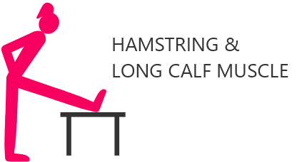Stretches for tight hamstrings and calves - chair stretch 2