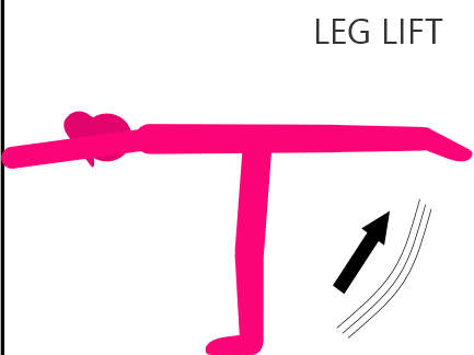 Wall workout challenge leg lift
