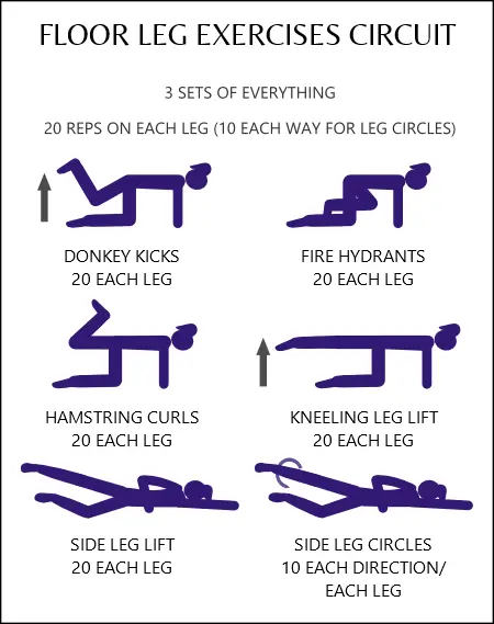 Floor leg exercises circuit workout2