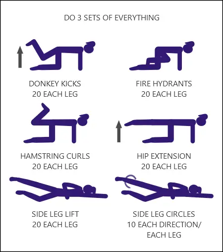 Floor leg exercises circuit
