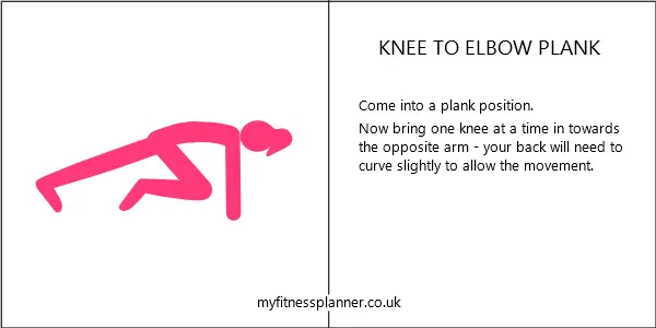 90 day plank challenge - Knee to elbow plank